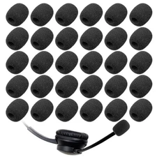 30 Pack Mini Microphone Foam Covers, Universal High Density Headset Windscreen 