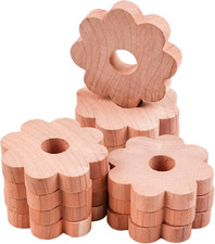 12 Pcs Cedar Blocks for Clothes Storage Flower Cedar Chips for Closets and Drawe