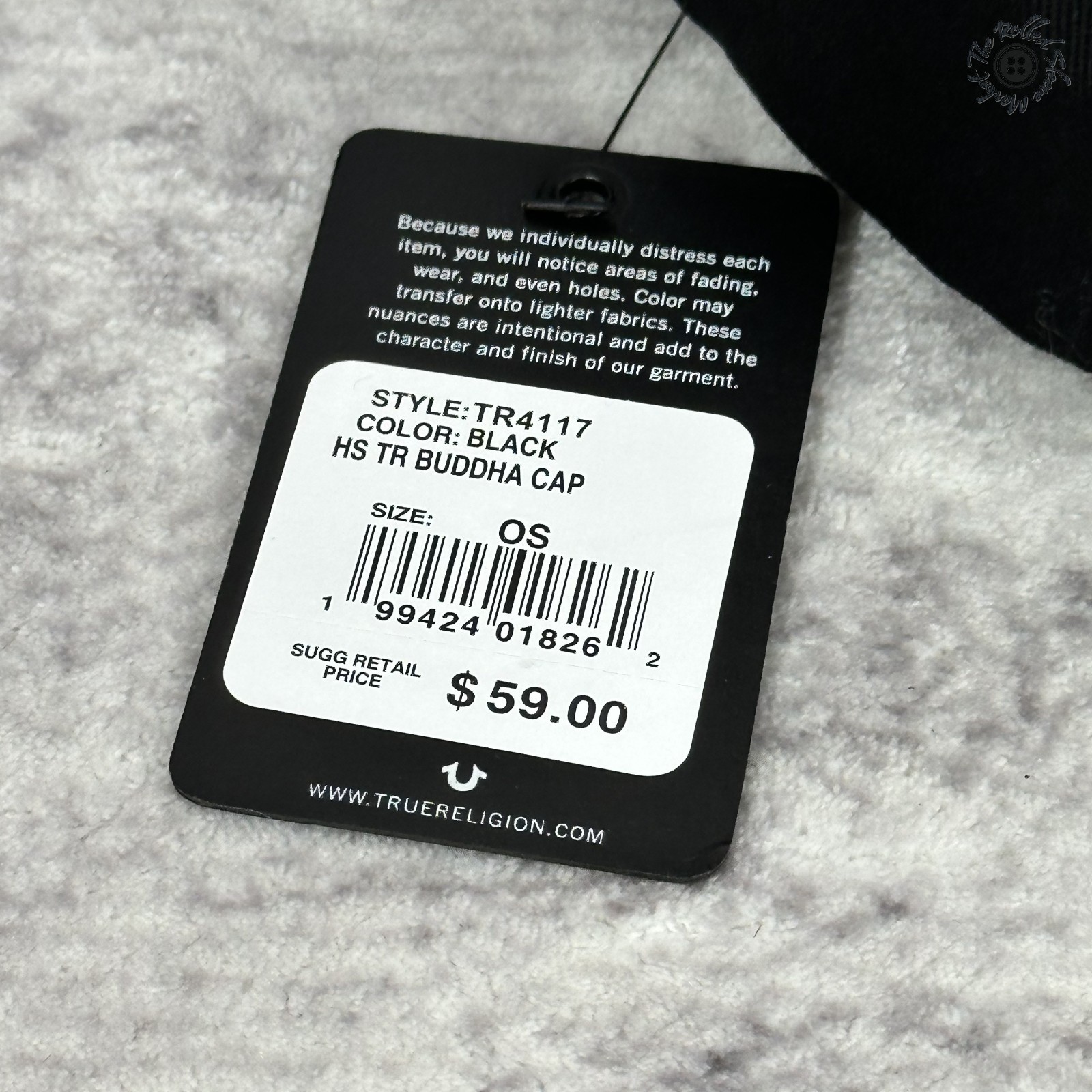 NWT True Religion Buddha Cap Hat Black Adjustable One Size MSRP $59.00 thumbnail 8