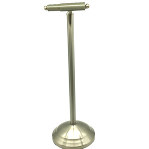 Kingston Vintage Free Standing Toilet Paper Holder Brushed Nickel 21"