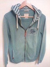 Fat Face 16 Aqua Green Hoodie vintage college look beach surfer chick logo