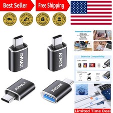USB C to USB A 3.0 Female Adapter Bundle - 4-Pack for Seamless Data Transfer
