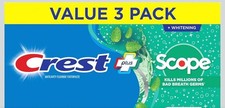 Crest 7048 Complete Whitening Scope Toothpaste Minty Fresh, 5.4oz - 3 Pack