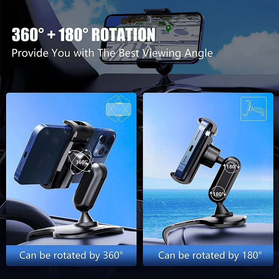 Universal 360° Car Phone Mount Holder for Cell Phone Samsung Galaxy Iphone - Image 4 of 4