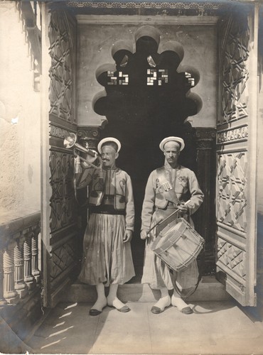 Algerische Schützen Ureinwohner Musiker Marokko Foto 1890 Silber Militär