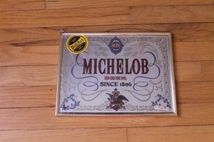 Michelob beer mirror sign - PubArt collector series - 10" x 12"