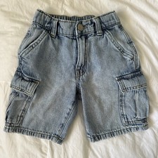 Zara Boys Elastic Light Denim Shorts Size 6