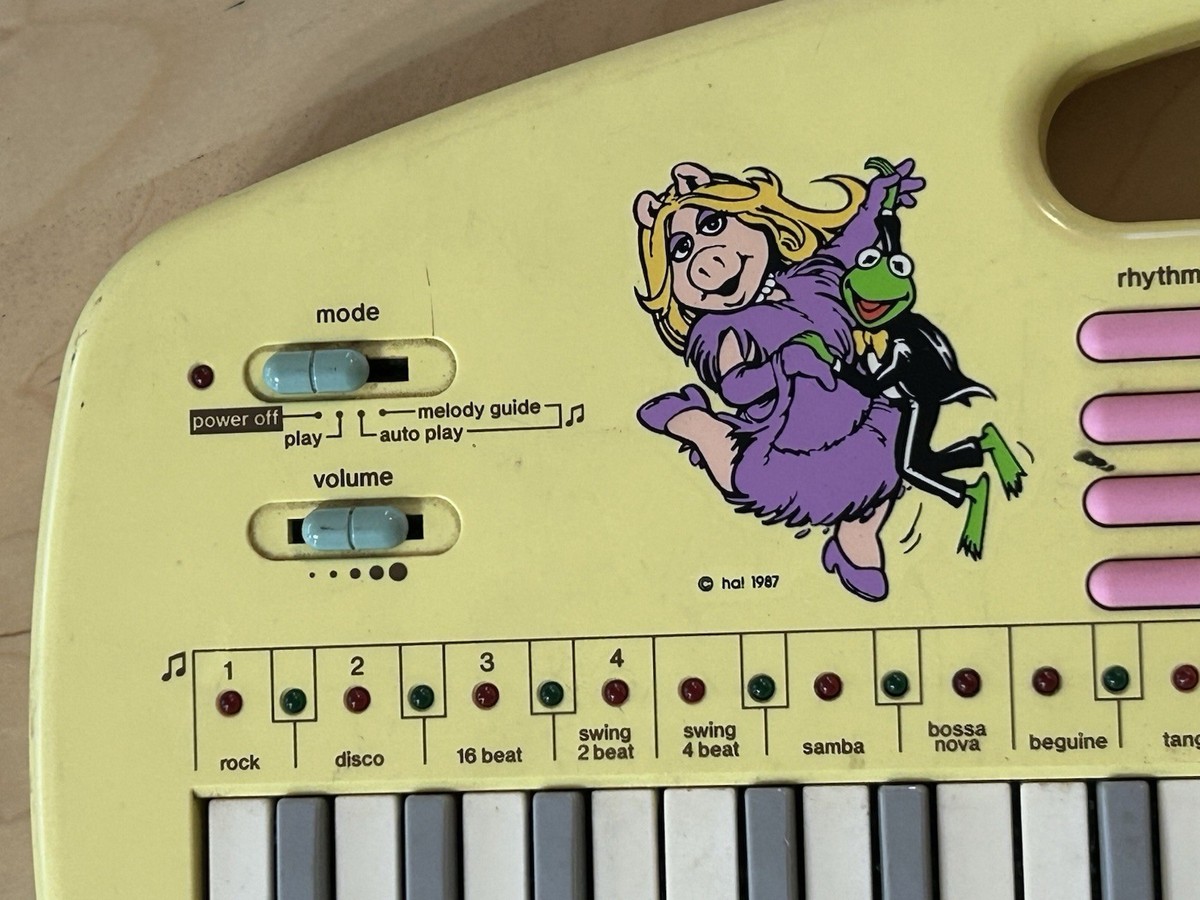 Vintage 1987 Muppets Kermit Miss Piggy Yellow Casio EP-20 Musical