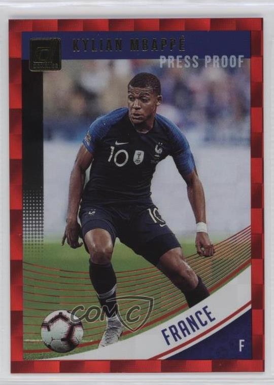 2018-19 Panini Donruss Press Proof Red Kylian Mbappe Kylian Mbappé #132 03df