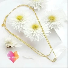 Kendra Scott Emilie Gold Plated Multi Strand Necklace in Iridescent Drusy