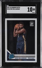 2019-20 DONRUSS OPTIC #158 ZION WILLIAMSON ROOKIE RC SGC 10