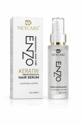 Enzo Hair Professional Serum 100ml with Keratin & Collagen Glass Bottle 3.38floz
