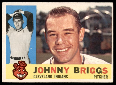 #ad 1960 Topps #376 JOHNNY BRIGGS Cleveland Indians VGEX $1.75