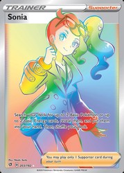 Sonia (Secret) 203/192 Rebel Clash Rainbow Holo Secret Rare