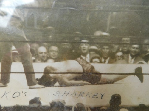8" X 10" ORIGINAL B&W Photo Dempsey KO's Sharkey One-of-a-Kind Boxing Image - Picture 2 of 4