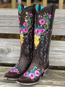 womens skull cowboy boots