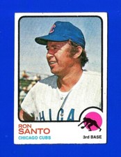 1973 Topps SET BREAK #115 RON SANTO EXCELLENT+ HOF CHICAGO CUBS (SB5)