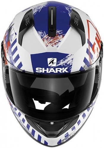 Casco Integral Shark Ridill Skyd Talla M Blanco Rojo Azul 4 Estrellas Sharp - Imagen 3 de 6