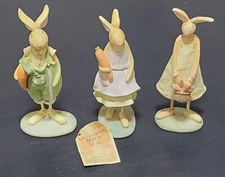 October Hill By Boston International Rabbit Bunnies With Carrots Easter