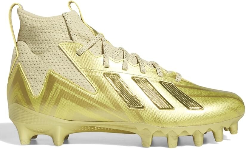 送料無料 新品 adidas アメフト FREAK 23 INLINE 27.5 ADIDAS MEN'S FREAK 23 INLINE FOOTBALL CLEATS GOLD METALLIC