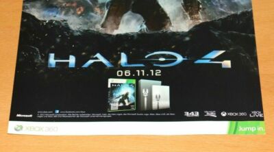 Halo 4 Xbox 360 PC One Rare Promo Poster / Ad Art Print