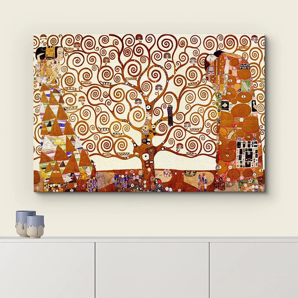 24"x36" Gustav Klimt Canvas Wall Art Print - Tree of Life - Image 2 of 4
