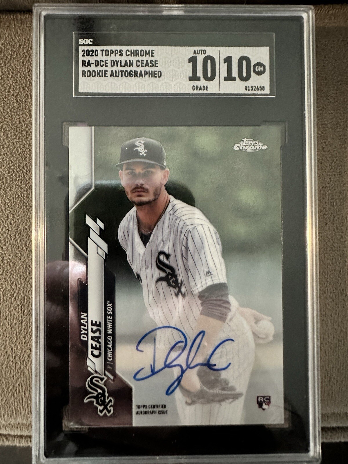 2020 Topps Chrome - Rookie Autographs DYLAN CEASE - SGC 10 - Padres
