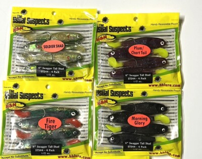H&H Lures The usual suspects swagger tail shad Color / Length Size