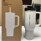 STARBUCKS Korea 2024 Stanley White Quencher Handle Tumbler 40oz (1183ml) limited