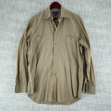 Paul Fredrick Shirt Button Down Long Sleeve Mens Size 15.5 tan 0468
