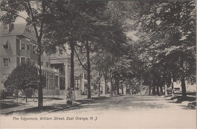 East Orange, NJ The Edgemere, William Street - Vintage New Jersey Postcard