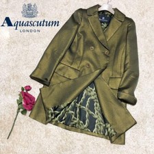 Aquascutum Double-breasted Chester coat in rare color metallic khaki so