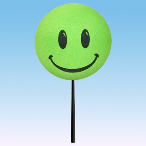 HappyBalls Original Lime Green Happy Face Antenna Ball Car