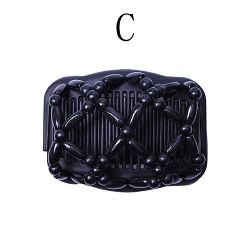 Vintage Retro Women Wooden Beads Magic Hair Comb Hairpin Hair Clip Double Slide - Picture 27 of 46