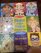 Melissa  Doug Make-a-Face Sticker Pad   Crazy Characters