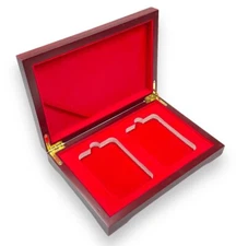 Paradise Mint Brand Wood Two Coin Storage Box for NGC Standard Size Slabs