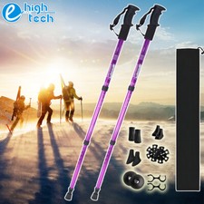 2x Bastoncini da Trekking Escursionismo Antiurto Bastoncini da Passeggio Regolabili Nordic Alpenstock