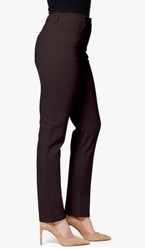 Gloria Vanderbilt Women's Amanda Classic High Rise Coffe Roast 16 Size - Picture 2 of 6