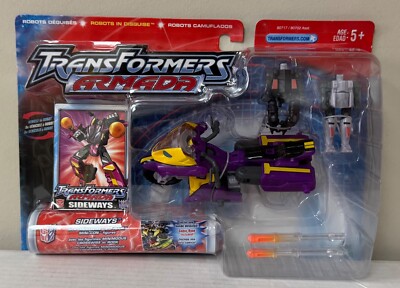 Transformers Armada Sideways w/ Mini-Con Crosswise/Rook & Comic Book Hasbro 2002