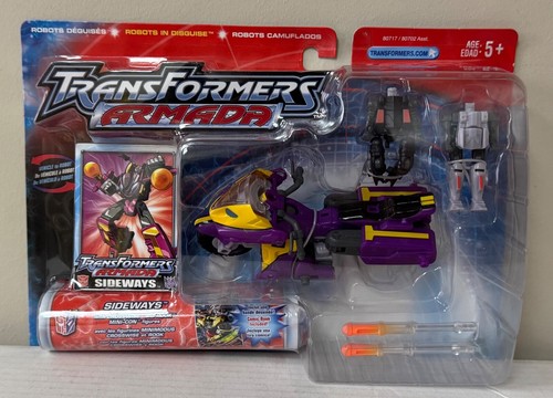 Transformers Armada Sideways w/ Mini-Con Crosswise/Rook & Comic Book Hasbro 2002