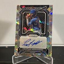 2023 PANINI PRIZM POTENTIAL PENMANSHIP CRACKED ICE PRIZM CHRISTIAN HERNANDEZ 