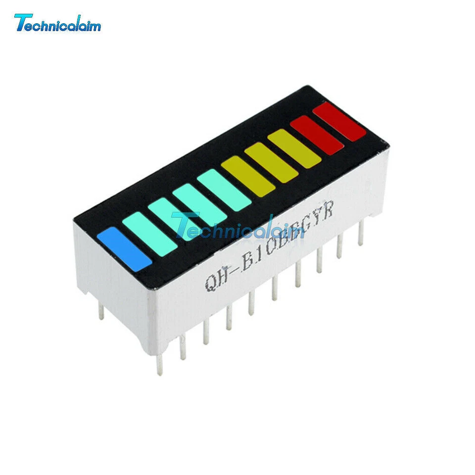 2PCS 10 Segment Led Bargraph Light Red Yellow Green Blue Display - Bild 3 von 4