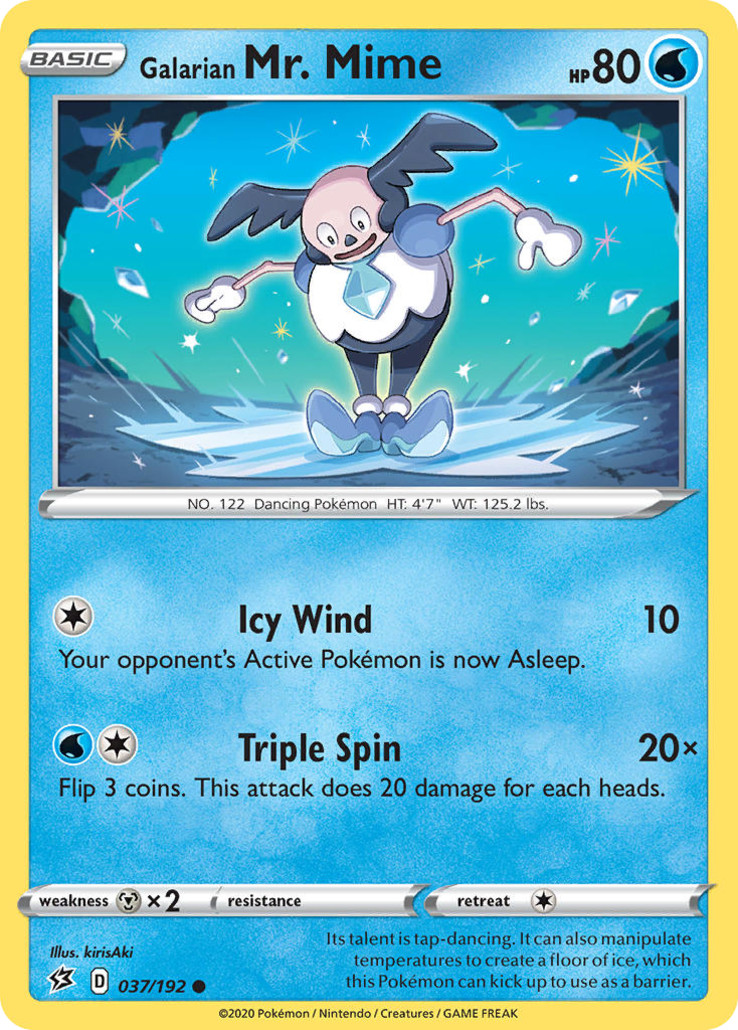 37/192 Galarian Mr. Mime - Rebel Clash - Common Pokemon TCG Card