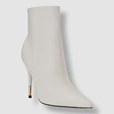 Nine West Womens White Bolana Dress Booties Shoe Size 8.5M