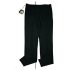 Strenesse ladies regular straight leg business wool trousers size 48 W33 L38 Navy New
