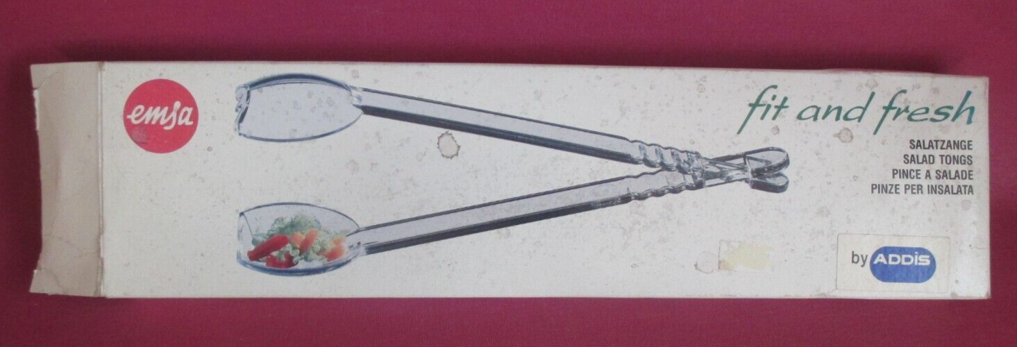 Emsa Fit and Fresh Clear Acrylic Salad Tongs eBay
