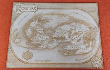 Laser engraved map of Roshar v2 from The Stormlight Archive by B. Sanderson