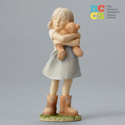 Foundations Girl Hugging her Teddy Bear Figurine Cancer 4.25'' High 4050134 New