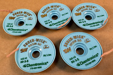 Lot 5 Chemtronics 80-3-5 5ft X 1.9 mm #3 Desoldering Braid Soder Wick Rosin USA