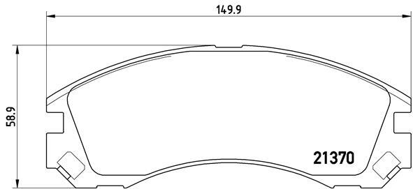 P 61 089 BREMBO Brake Pad Set, disc brake for CHANGFENG,CITROËN,MITSUBISHI,PEUGE